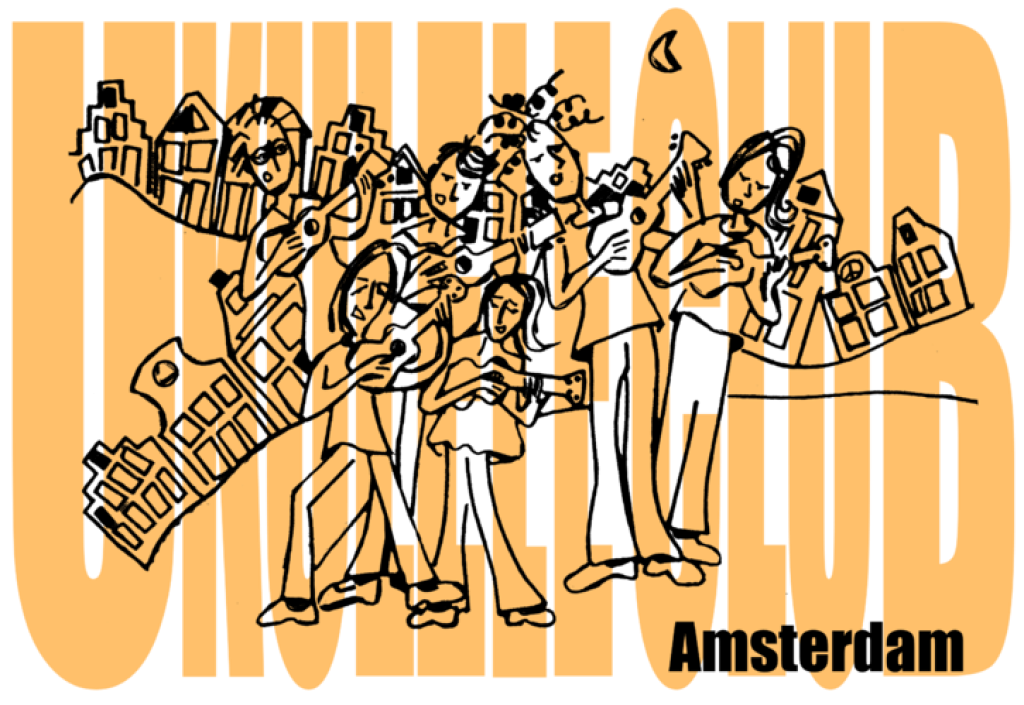 Illustration of ukulele players